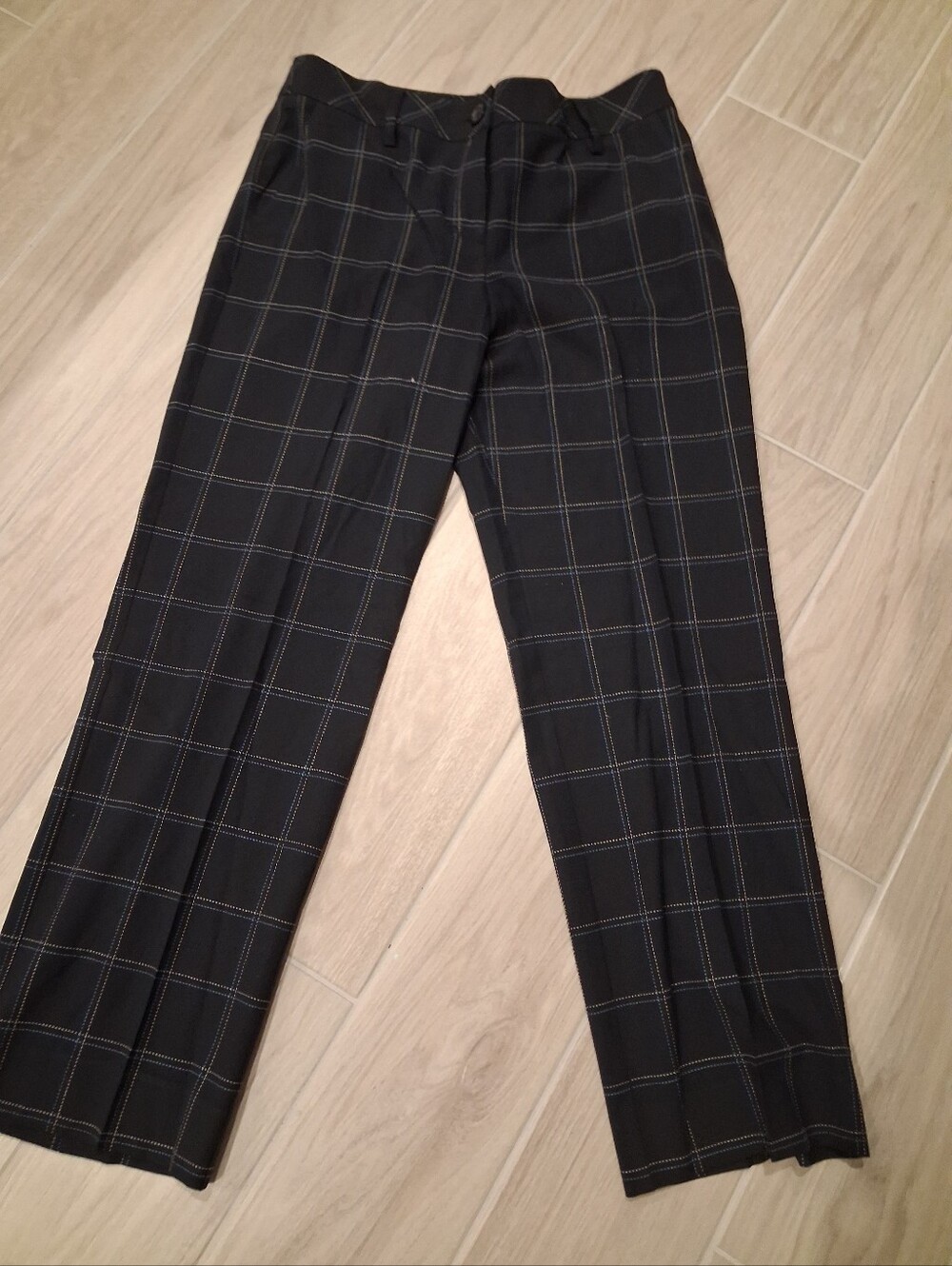 Loft Navy Plaid Pants